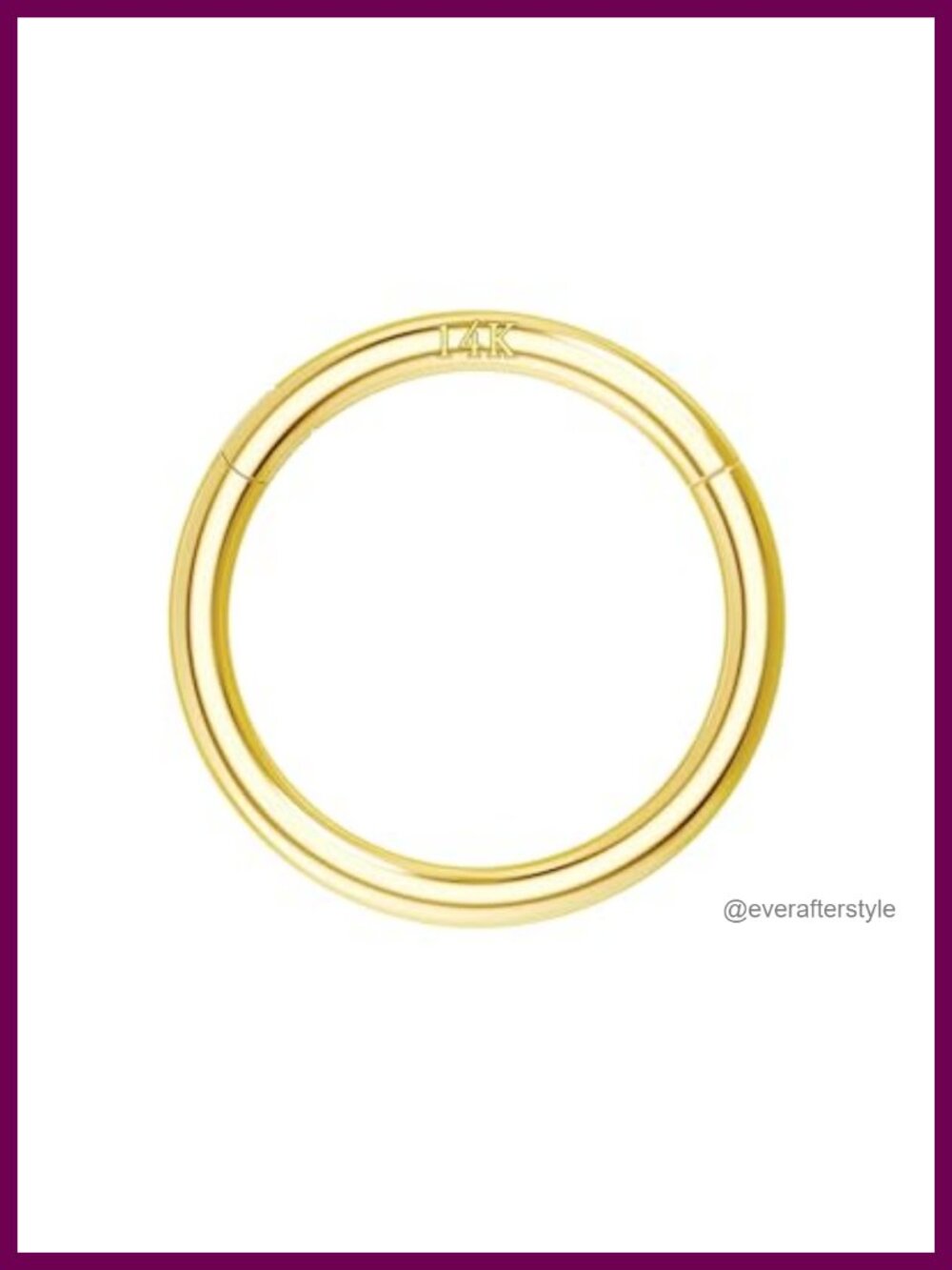 14K Solid Gold Nose Rings Septum Hoop 18g 16g 20g